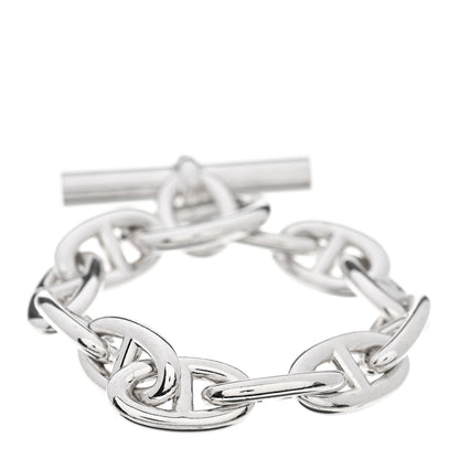 Hermes Sterling Silver GM Chaine D'Ancre Bracelet 12 1 of 3