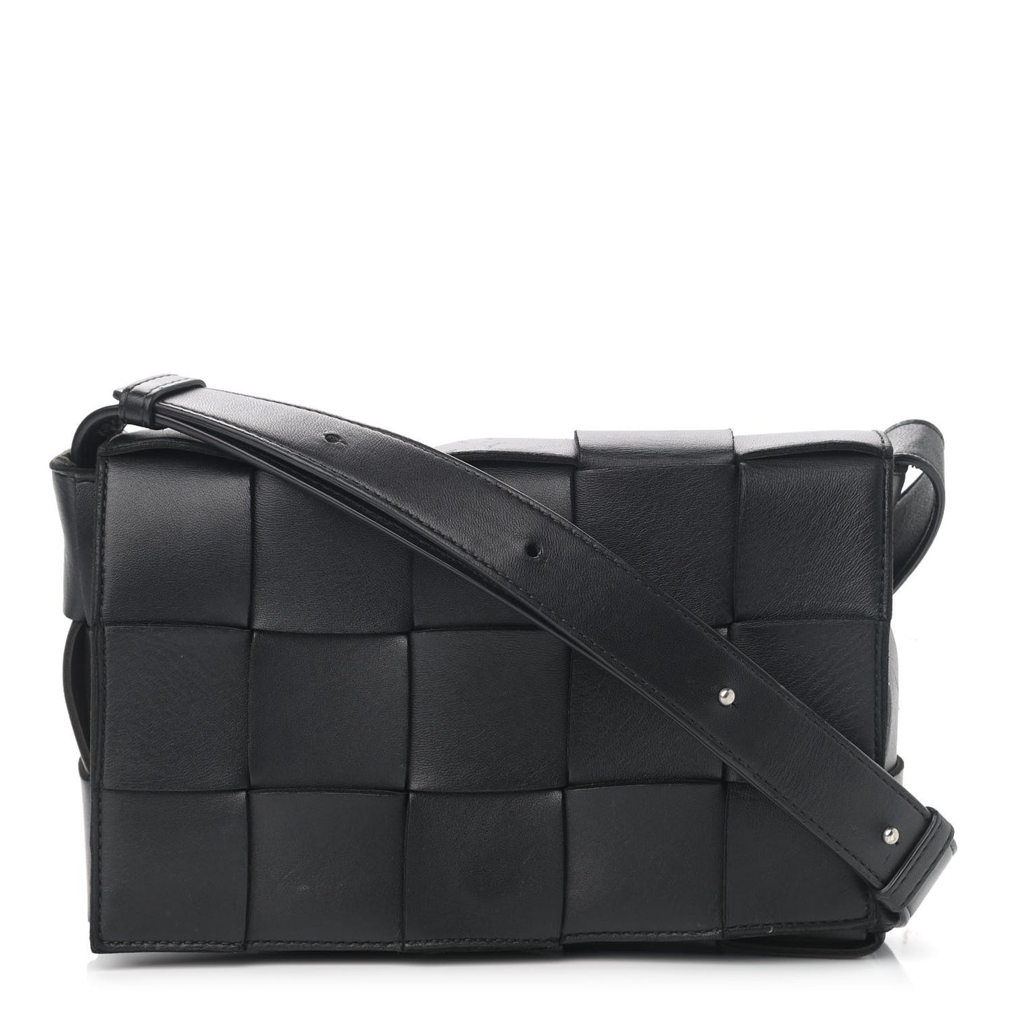 Nappa Maxi Intreccio Cassette Bag Black