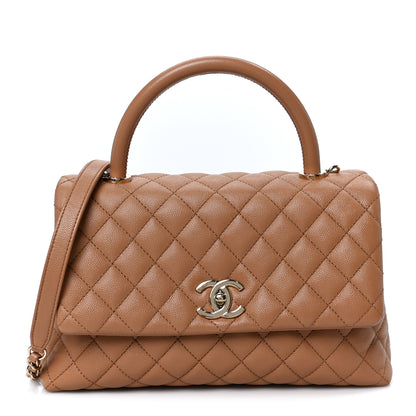 Chanel Caviar Quilted Small Coco Handle Flap Brown 1 of 10