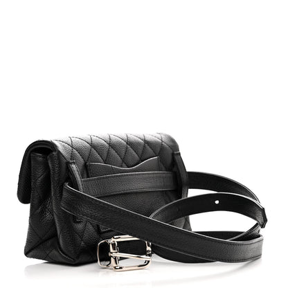 Chanel Grained Calfskin Quilted 2.55 Reissue Flap Belt Bag Clutch Black 3 of 13