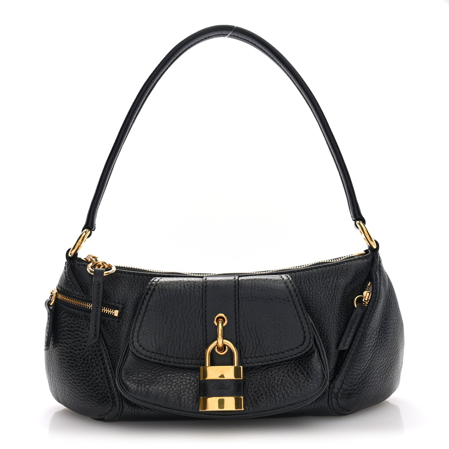 Chloe Grained Calfskin The 99 Shoulder Bag Black 1 of 9
