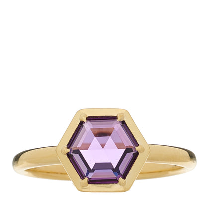 Tiffany 18K Yellow Gold Amethyst Small Paloma Picasso Studio Hexagon Ring 54 7 1 of 7