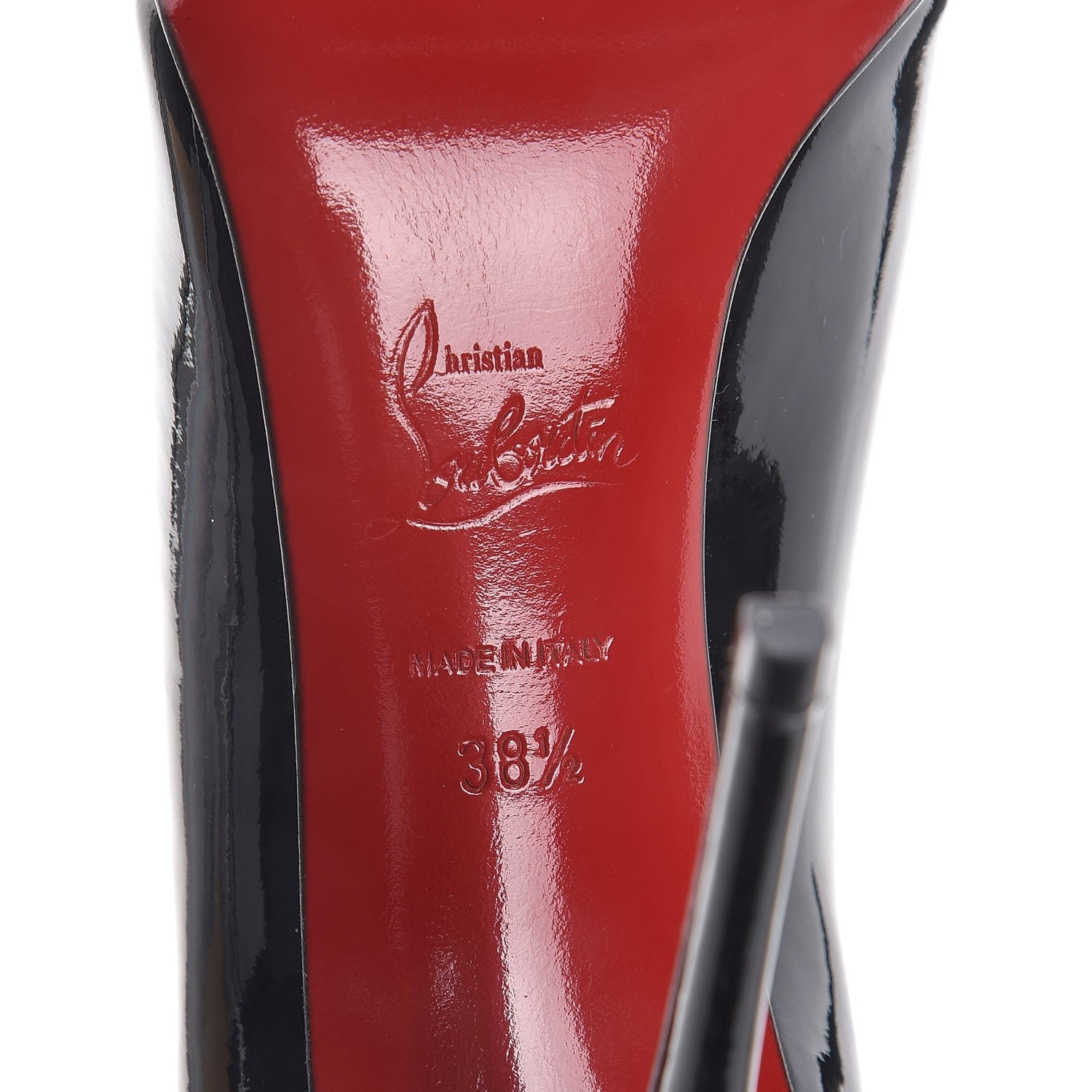 Christian Louboutin Patent Tibur 100 Pumps 38.5 Black 6 of 9