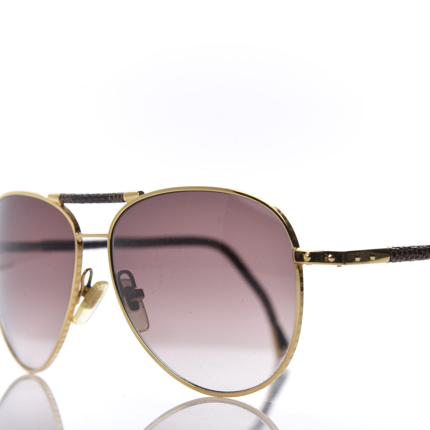 Damier Ebene Conspiration Pilote Aviator Sunglasses Z0202U Gold