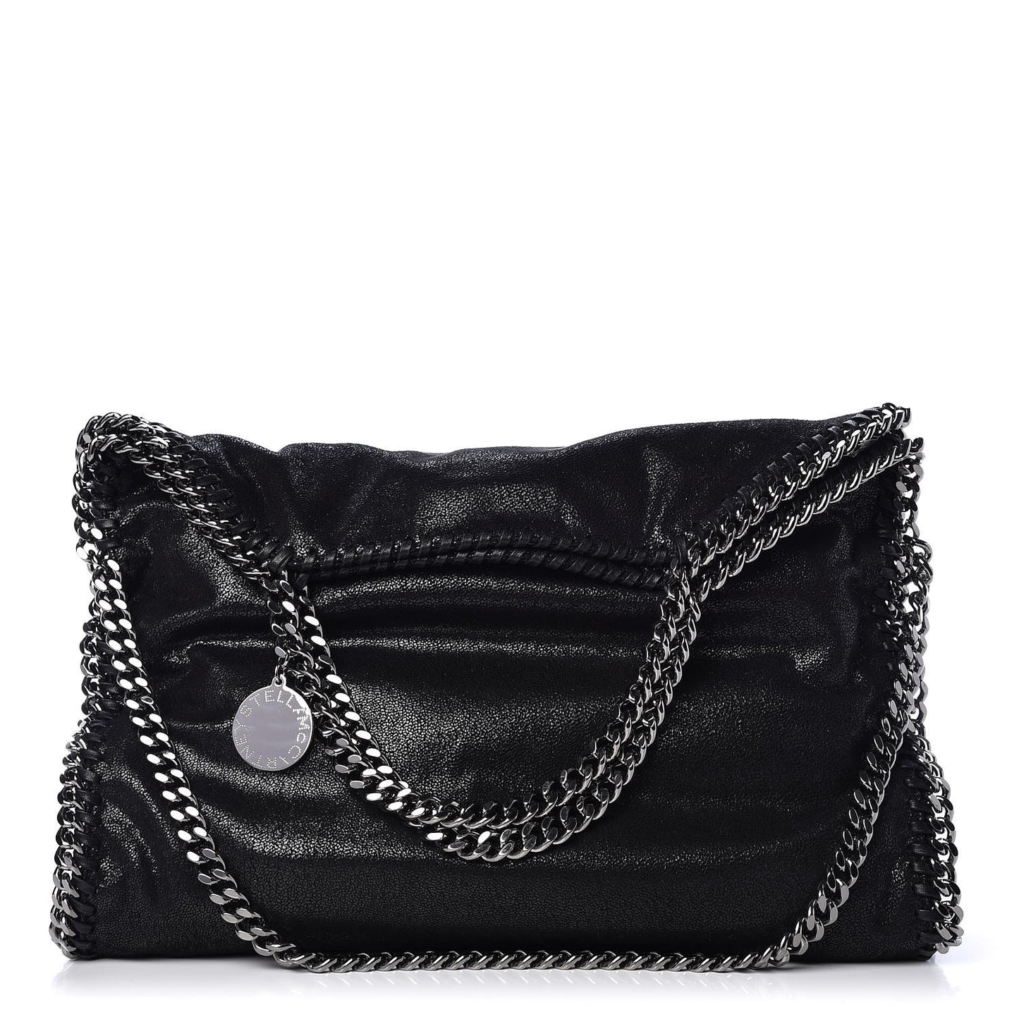 Shaggy Deer Falabella Fold Over Tote Black