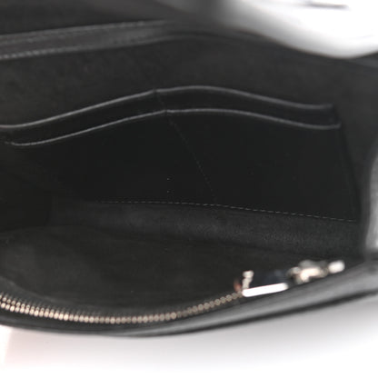 Christian Dior Grained Calfskin Diorama Wallet on Chain Pouch Black 5 of 10