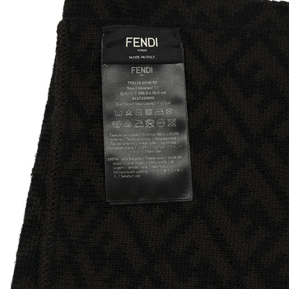 Fendi Wool FF Scarf Fango Moro Rosso 3 of 3