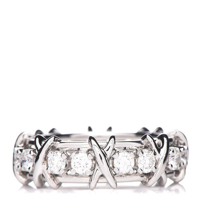 Tiffany Platinum Diamond Schlumberger Sixteen Stone Ring 52 6 1 of 6