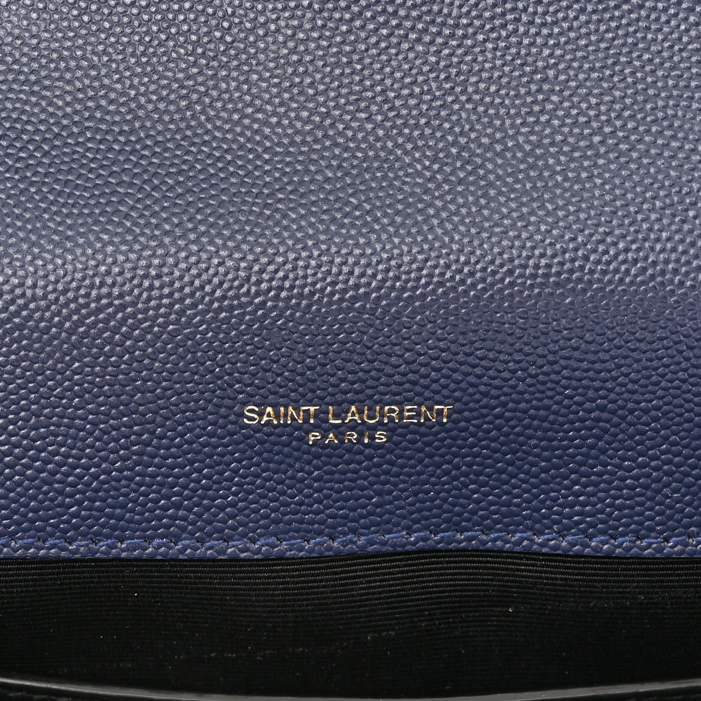 Grain De Poudre Textured Mixed Matelasse Triquilt Small Monogram Satchel Blue