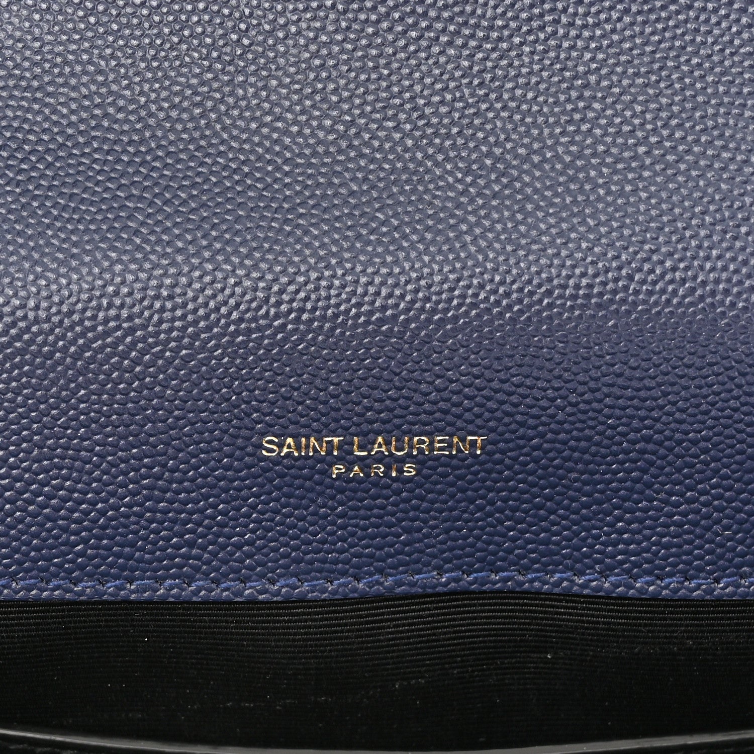Saint Laurent Grain De Poudre Textured Mixed Matelasse Triquilt Small Monogram Satchel Blue 5 of 10