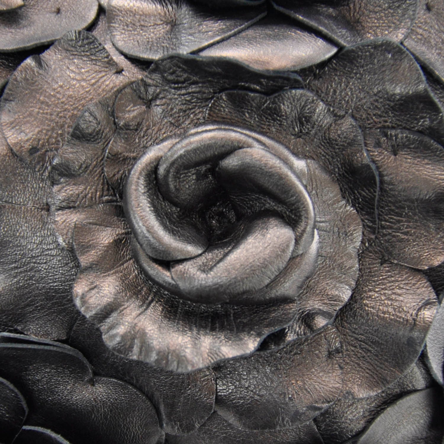 Valentino Garavani Leather Rosette Tote Metallic 8 of 12