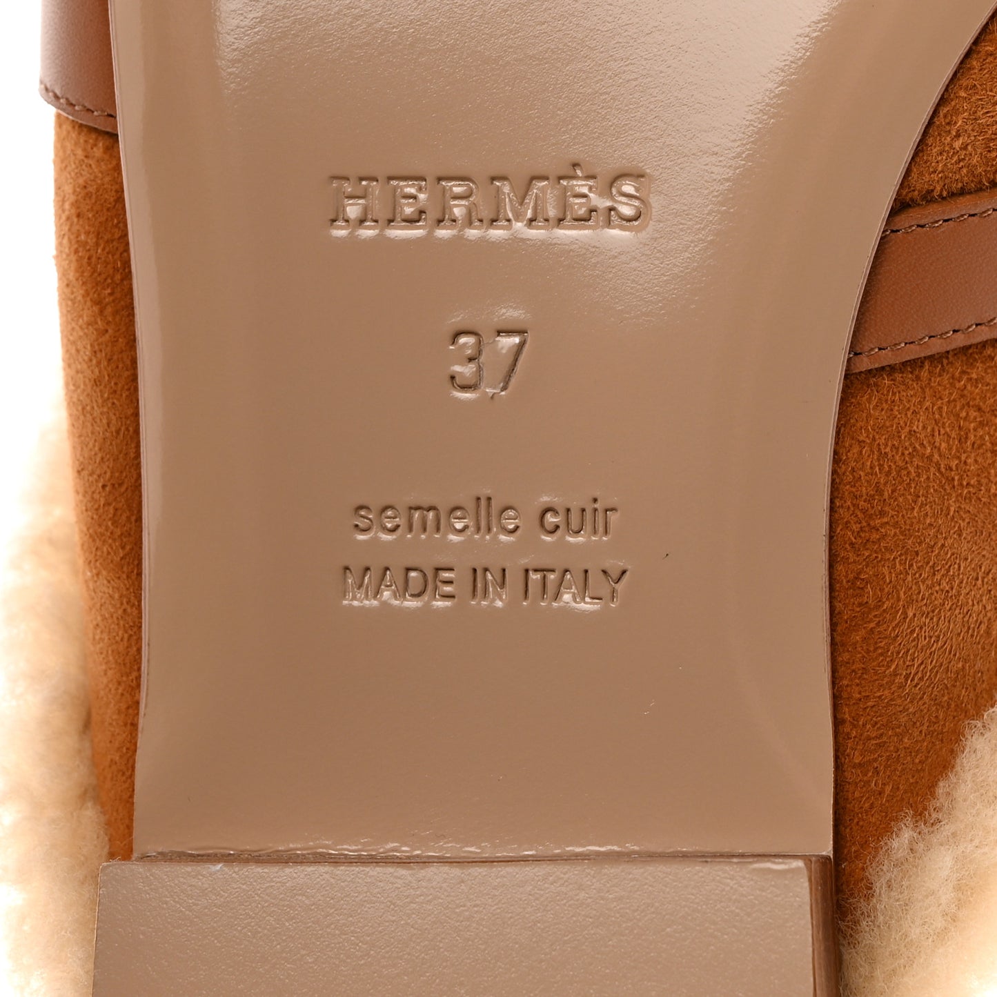 Suede Goatskin Woolskin Womens Oz Mules 37 Naturel