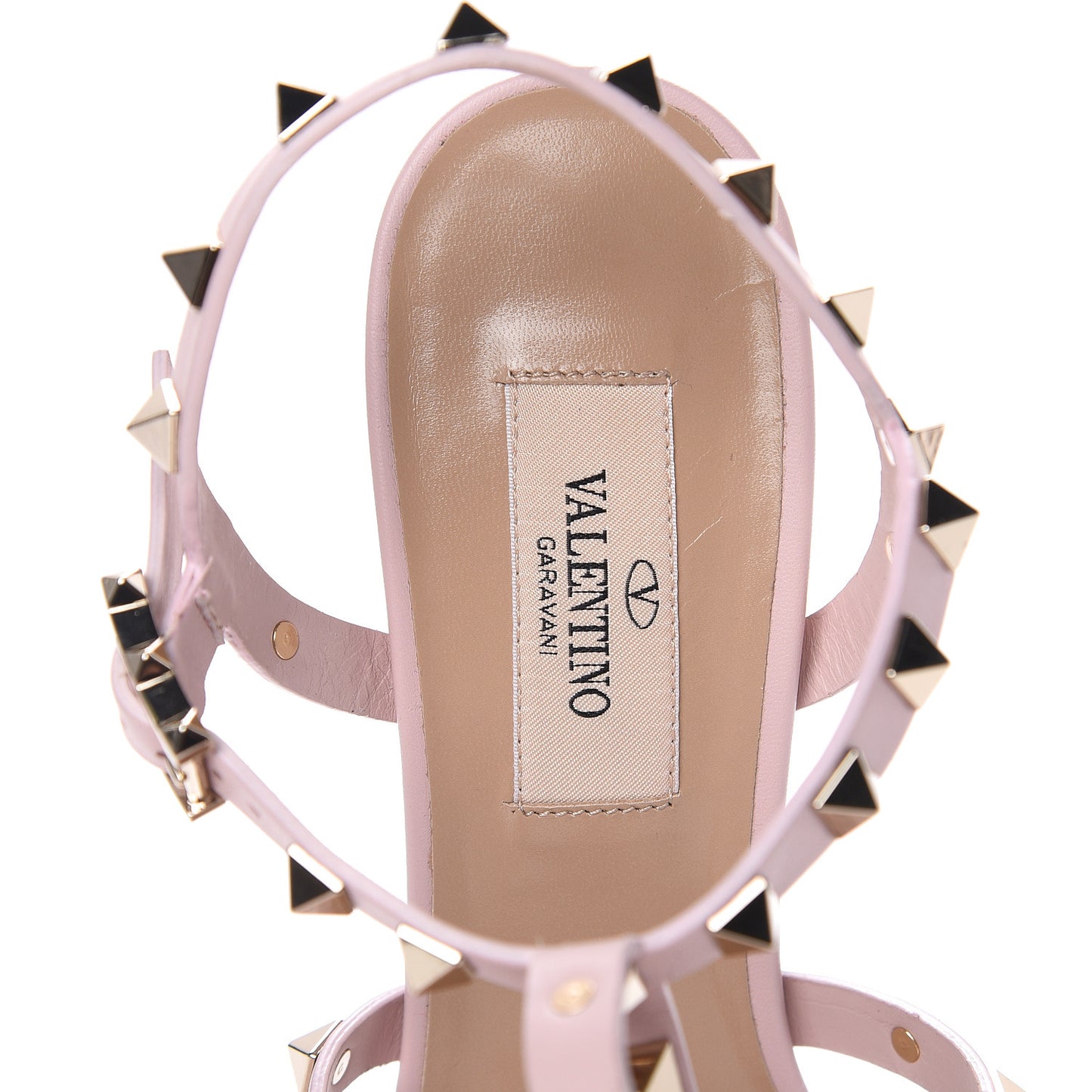 Calfskin Rockstud 60mm City Sandals 37 Water Rose
