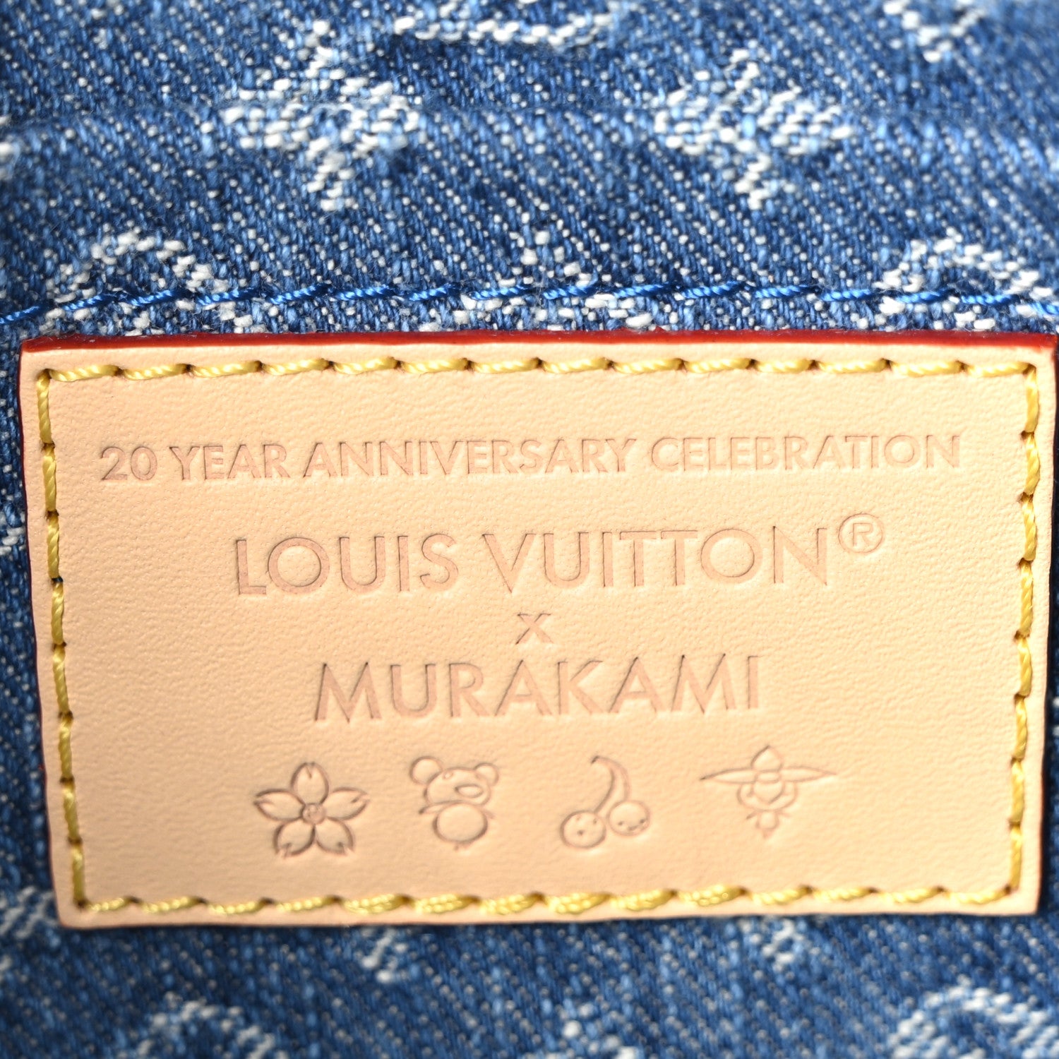 Louis Vuitton LV X TM Monogram Denim Cerises Pochette Accessories Blue 6 of 9