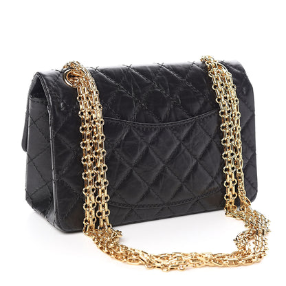 Chanel Aged Calfskin Quilted 2.55 Reissue Mini Flap Black 2 of 10