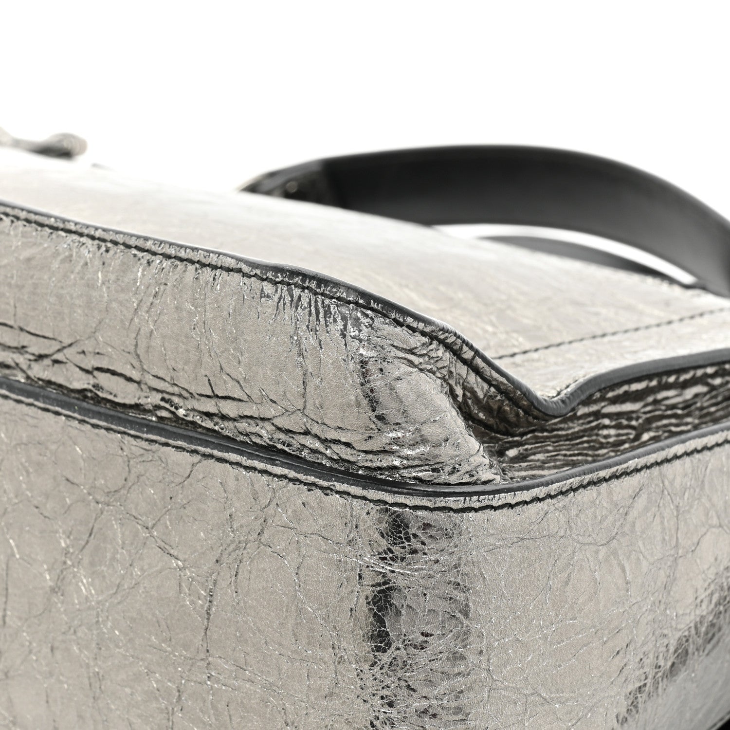 Proenza Schouler Metallic Paper Lambskin Medium PS1 Plus Zip Satchel Gun Metal 17 of 19