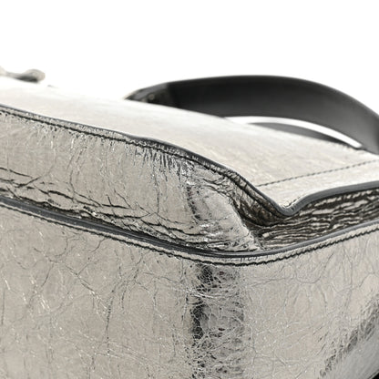 Proenza Schouler Metallic Paper Lambskin Medium PS1 Plus Zip Satchel Gun Metal 17 of 19