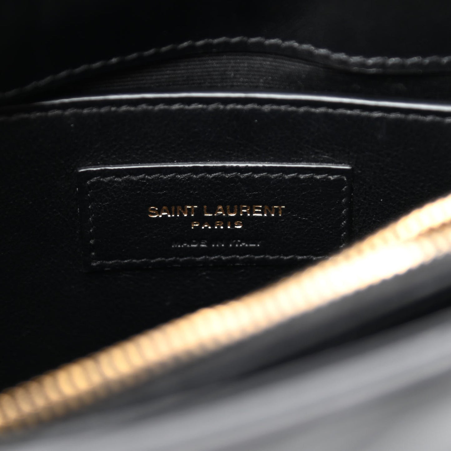 Calfskin Y Quilted Monogram Small Loulou Chain Satchel Black