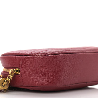 Saint Laurent Grain De Poudre Matelasse Monogram Mini Lou Camera Bag Opyum Red 8 of 9
