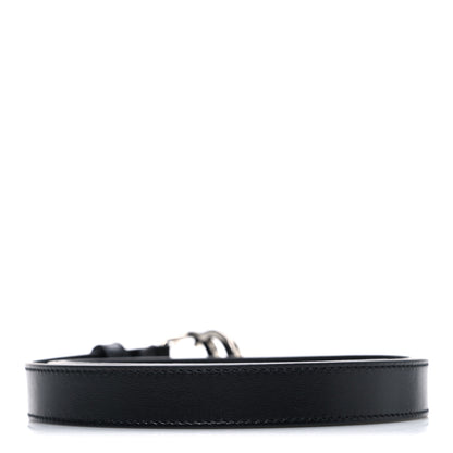 Gucci Plutone Calfskin Palladium Double G 20mm Belt 95 38 Black 2 of 5