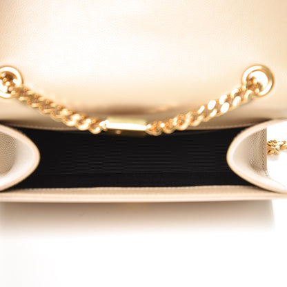 Saint Laurent Grain De Poudre Small Monogram Kate Satchel Nude Powder 5 of 8