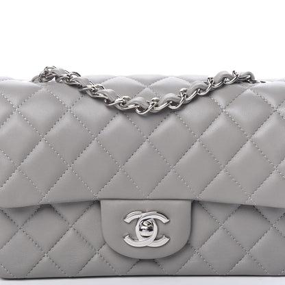 Chanel Lambskin Quilted Mini Rectangular Flap Grey 9 of 10