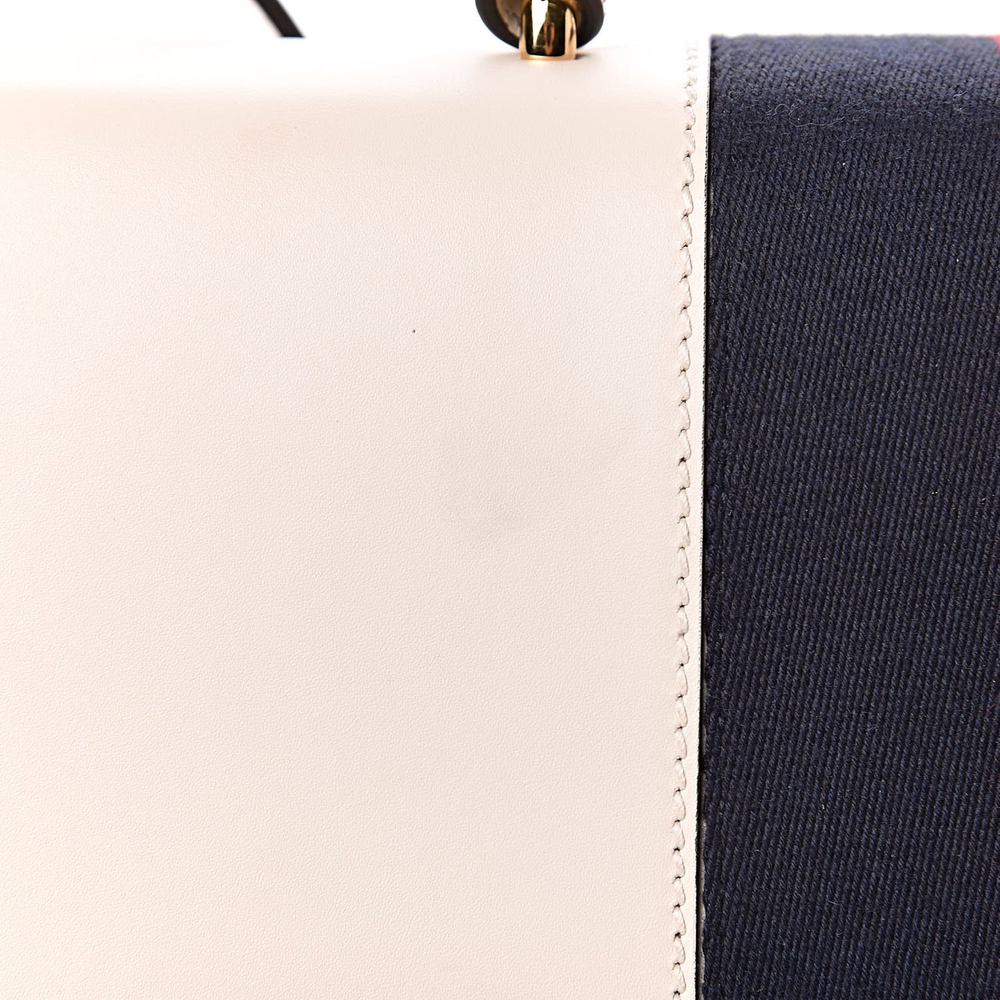 Calfskin Maxi Sylvie Top Handle Bag White