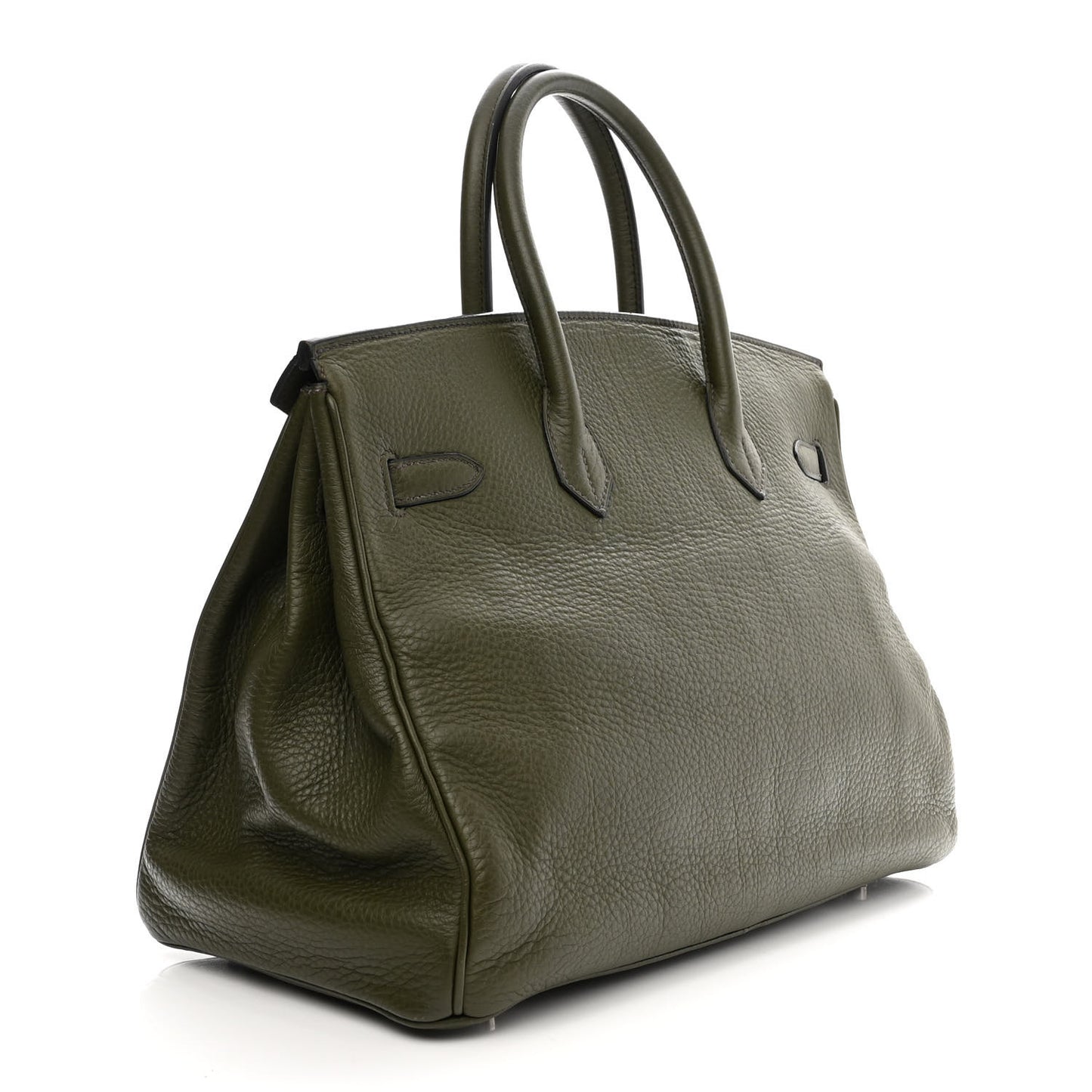Taurillon Clemence Birkin 35 Vert Olive