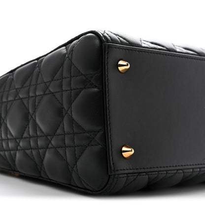 Christian Dior Lambskin Cannage Medium Lady Dior Black 16 of 25