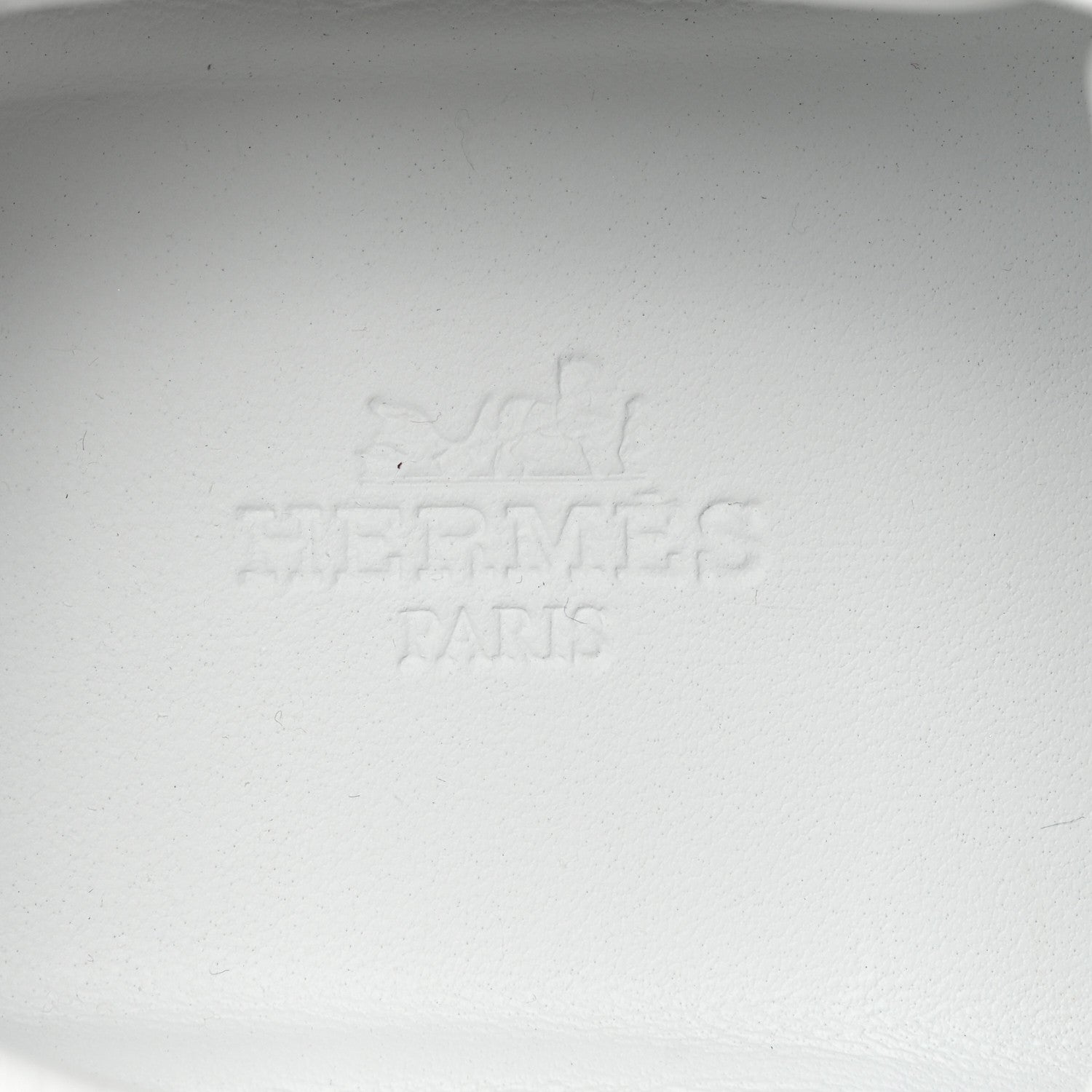 Hermes Air Mesh Suede Goatskin Bouncing Sneakers 40 Vert D'eau White 7 of 8