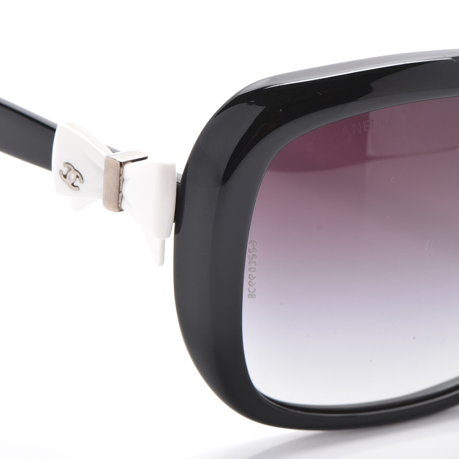 Chanel CC Bow Sunglasses 5171 Black White 7 of 8