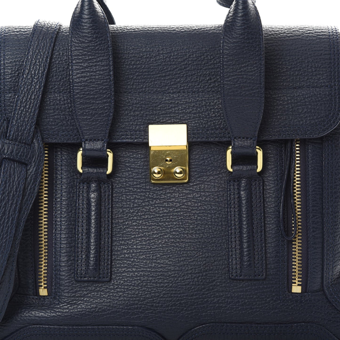 3.1 Textured Calfskin Medium Pashli Satchel Ink