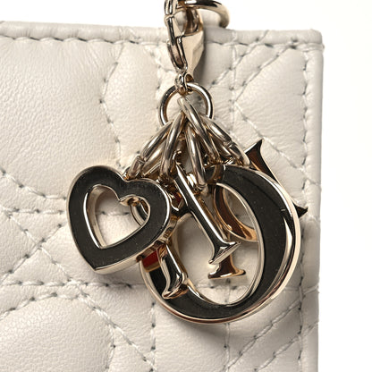 Christian Dior Lambskin Cannage DiorAmour Lady Dior Card Holder White 10 of 12