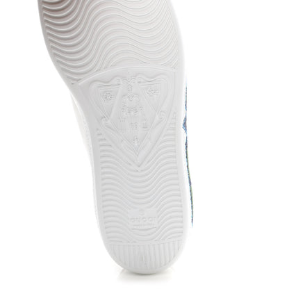 Gucci Calfskin Nappa LOVED Print Mens Ace Sneakers 9 White Red Flame Green 8 of 13