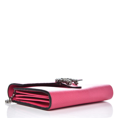 Gucci Dollar Calfskin Crystal Mini Dionysus Chain Wallet Box Pink 4 of 9