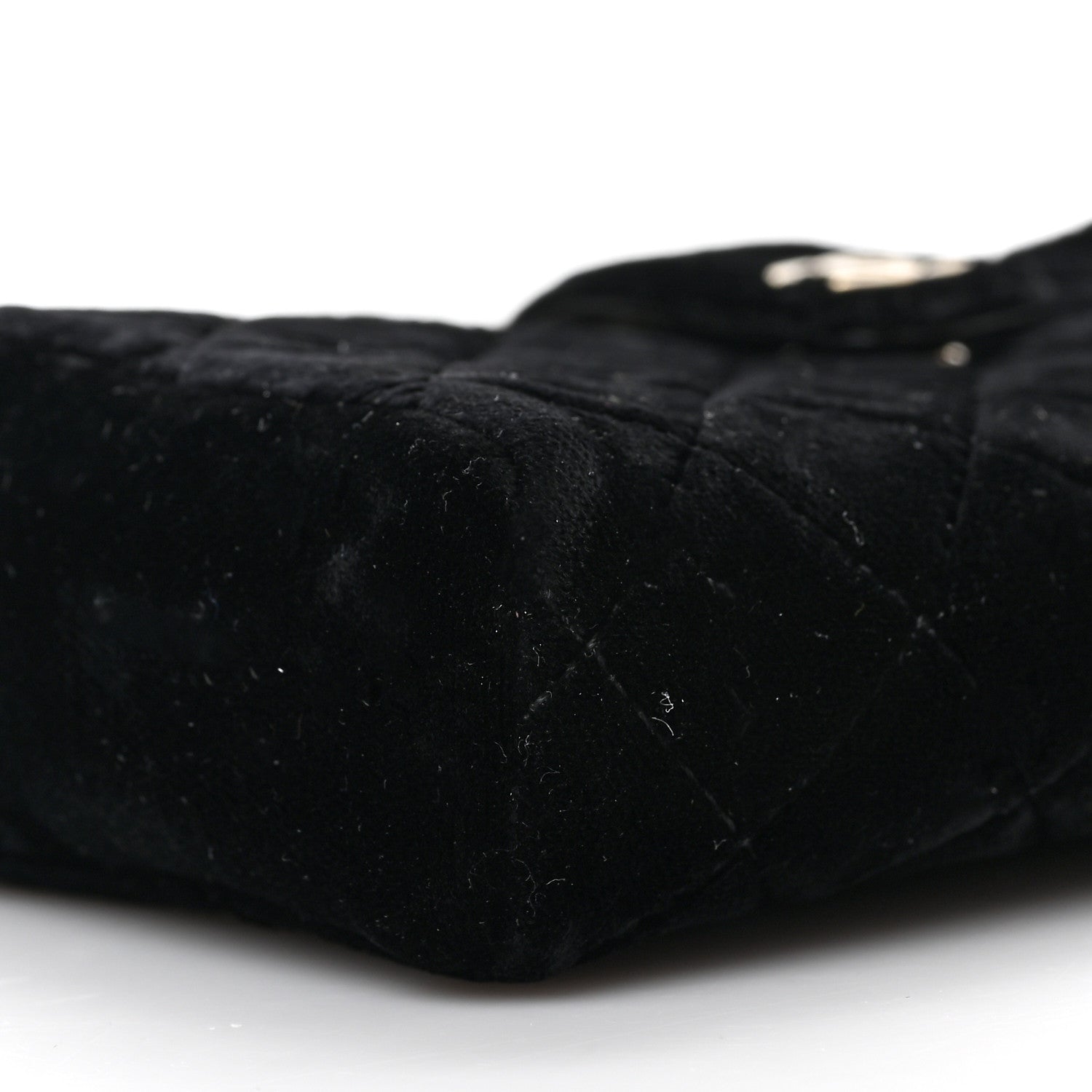 Chanel Velvet Quilted Small Clutch With Chain Black 11 of 11