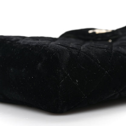 Chanel Velvet Quilted Small Clutch With Chain Black 11 of 11