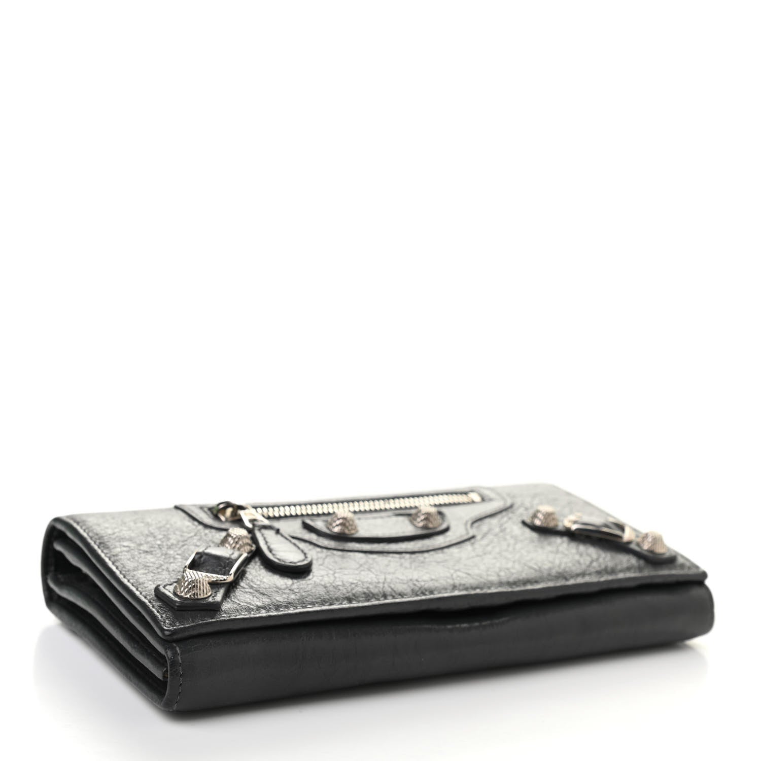 Balenciaga Agneau Giant 12 Silver Hardware Money Wallet Gris Fossile 4 of 11