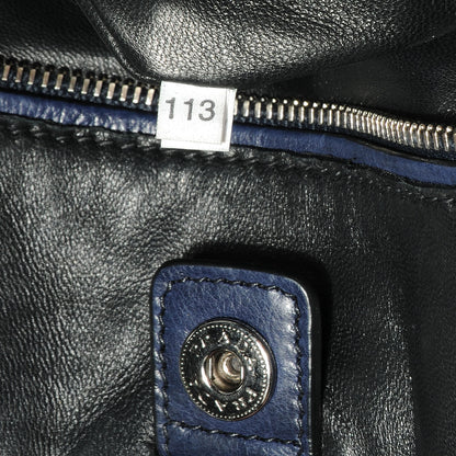 Prada Glace Calf Twin Pocket Tote Baltico 10 of 11