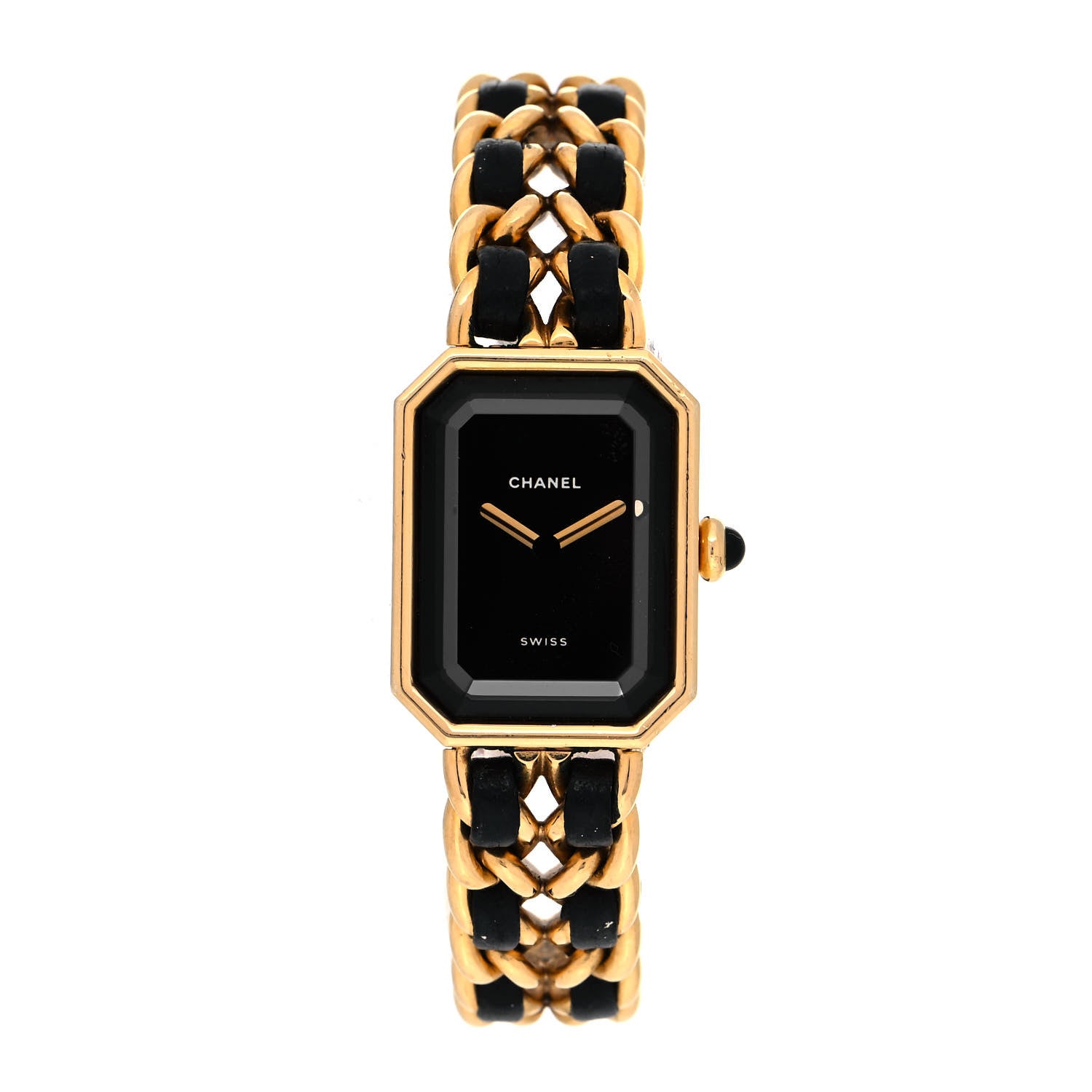 Chanel Stainless Steel Lambskin 20mm Chain Premiere Quartz Watch Gold L 1 of 4
