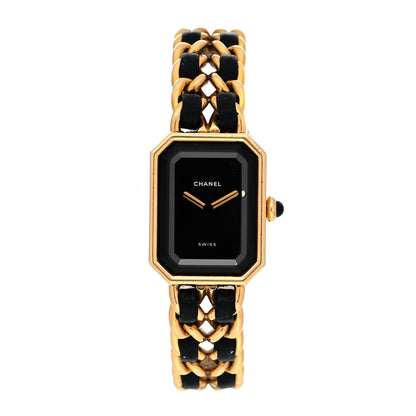 Chanel Stainless Steel Lambskin 20mm Chain Premiere Quartz Watch Gold L 1 of 4