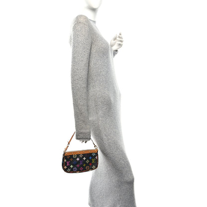 Louis Vuitton Monogram Multicolor Pochette Accessories Black 2 of 9