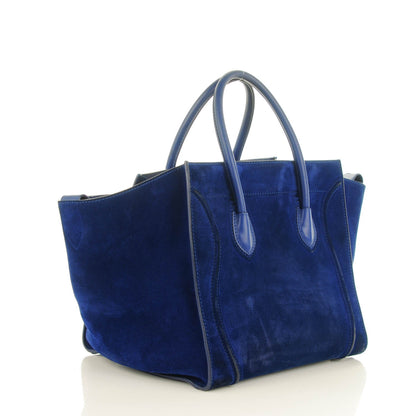 Celine Suede Medium Phantom Luggage Royal Blue 3 of 15