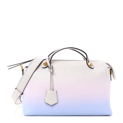 Fendi X JOSHUA VIDES Vitello Century Sfumato Medium By The Way Boston Bag Ghiaia Rosa Azzurro 1 of 16