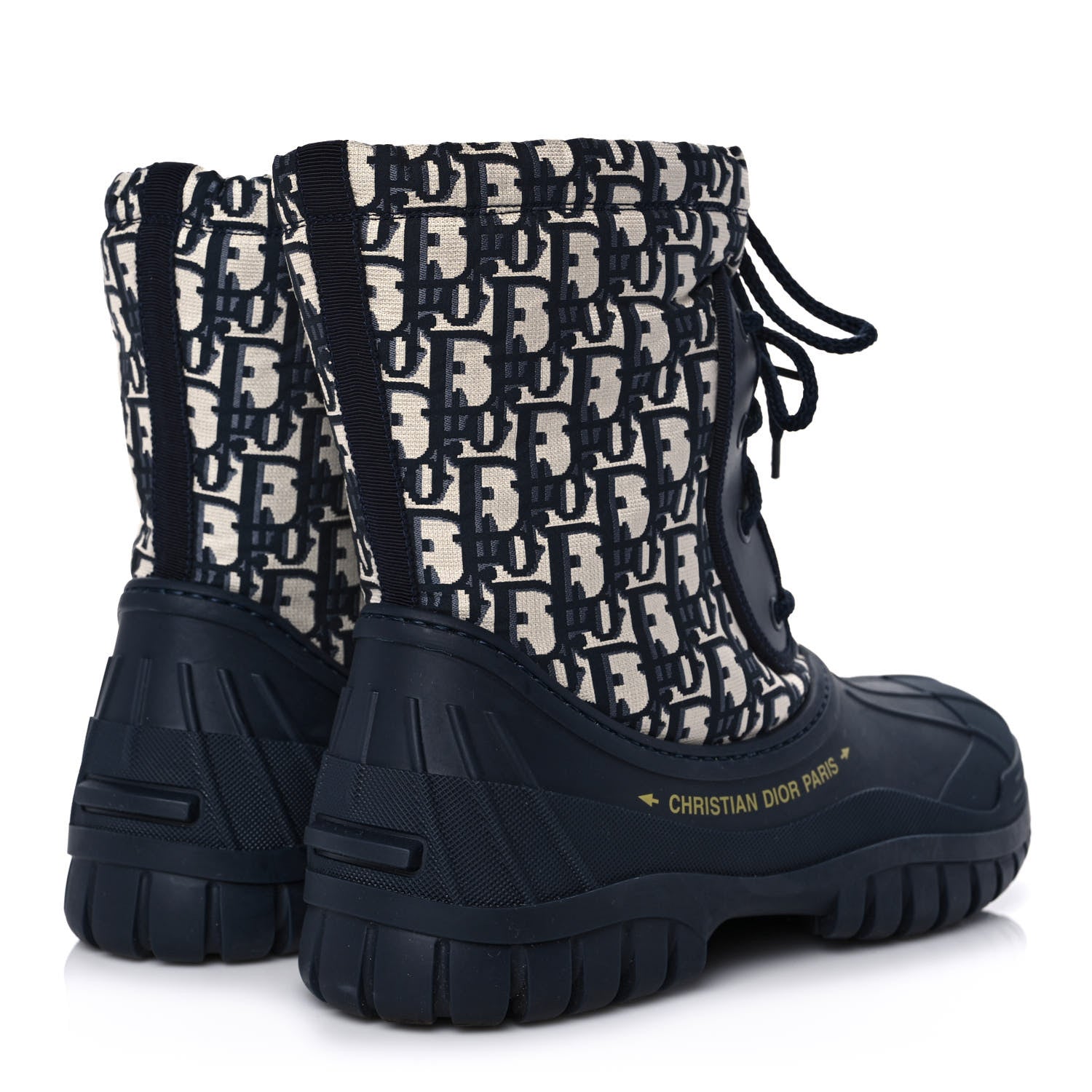 Christian Dior Oblique Nylon D-Venture Boots 40 Deep Blue 4 of 9