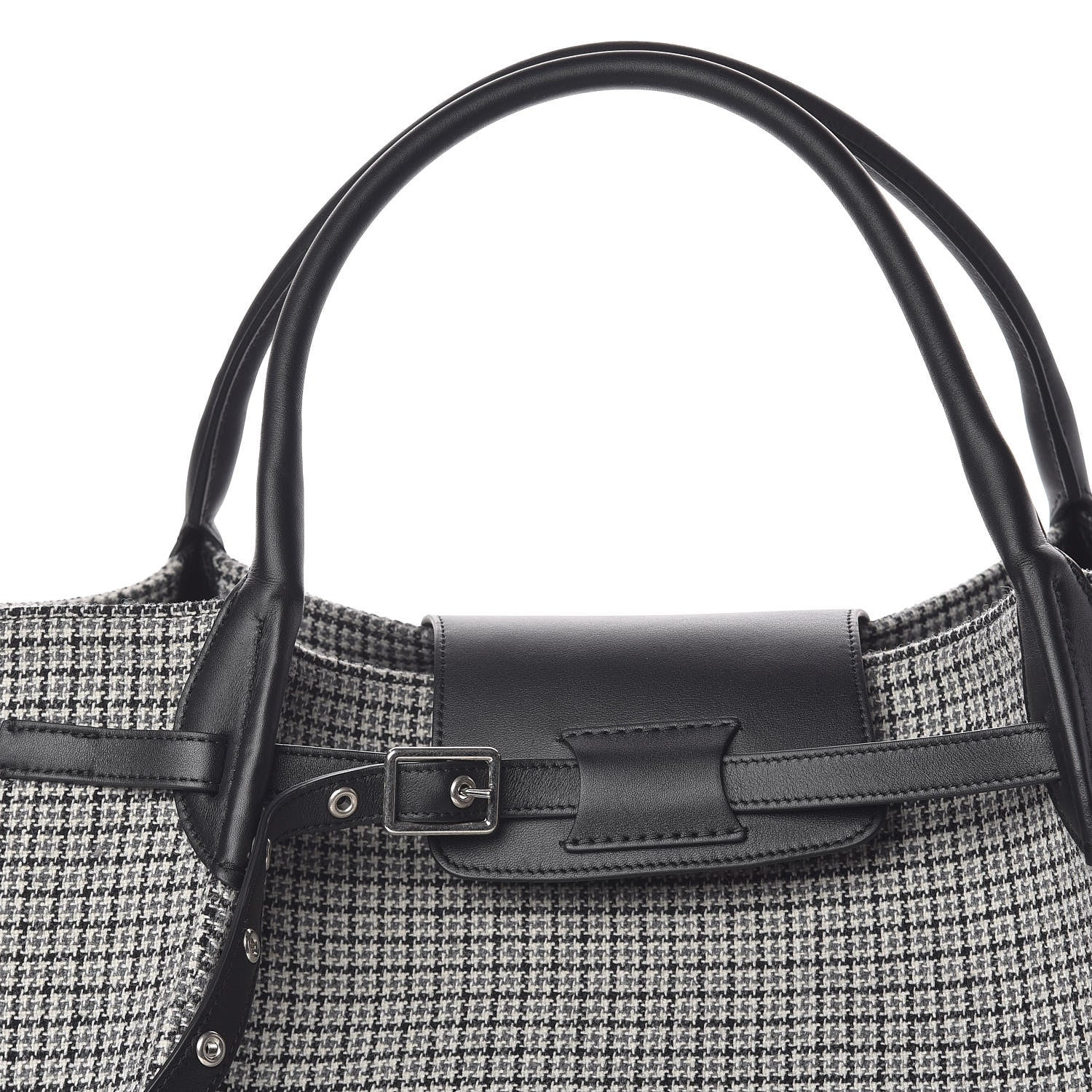 Celine Tweed Smooth Calfskin Medium Big Bag Black 9 of 14