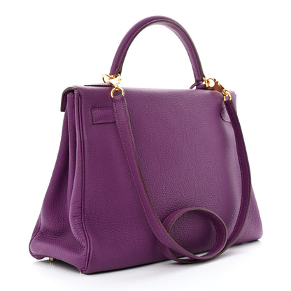Hermes Togo Kelly Retourne 32 Anemone 3 of 15