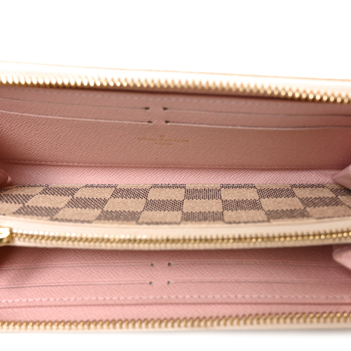 Damier Azur Clemence Wallet Rose Ballerine