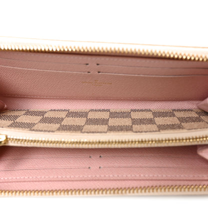 Louis Vuitton Damier Azur Clemence Wallet Rose Ballerine 5 of 6