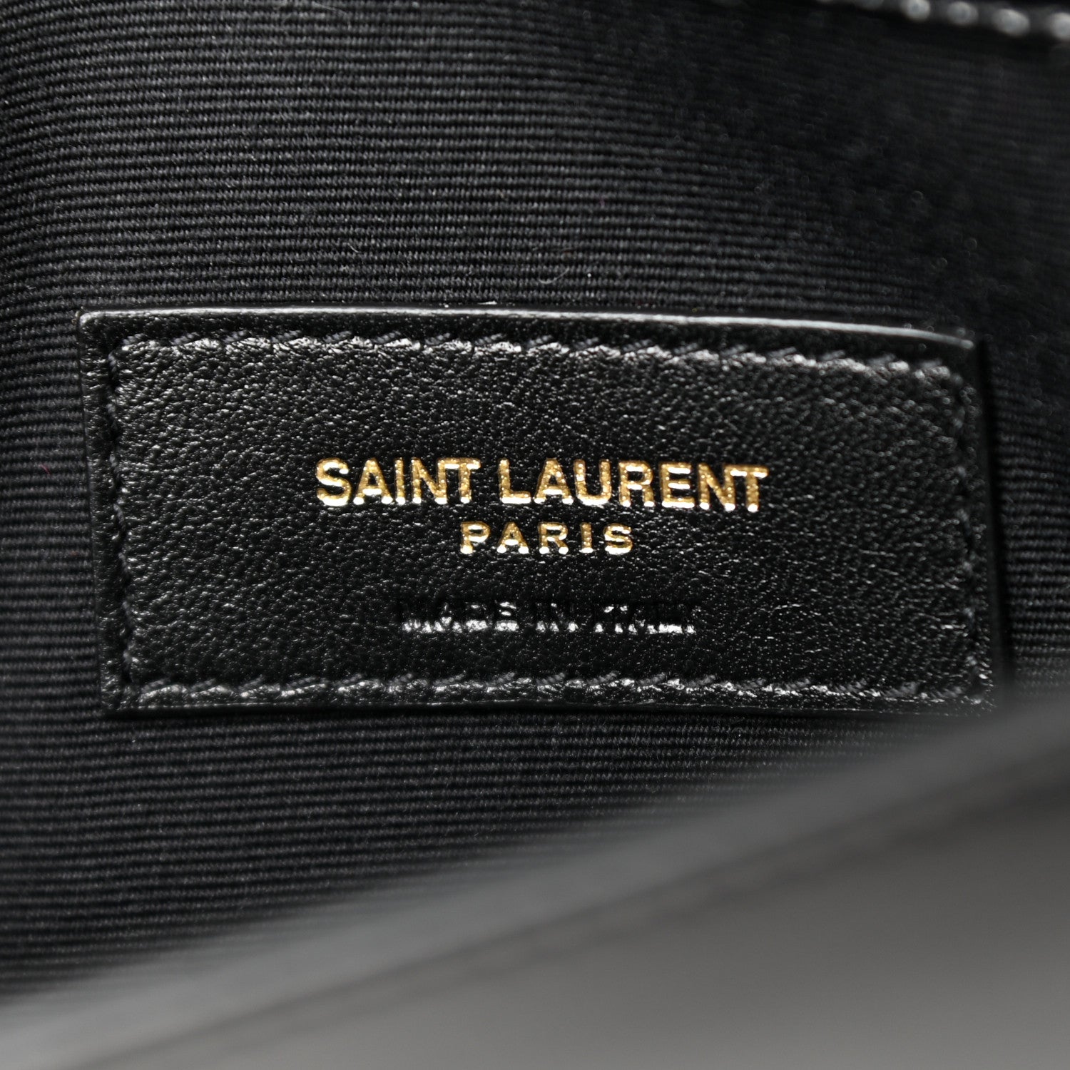 Saint Laurent Smooth Shiny Calfskin Monogram Uptown Pouch Black 6 of 8